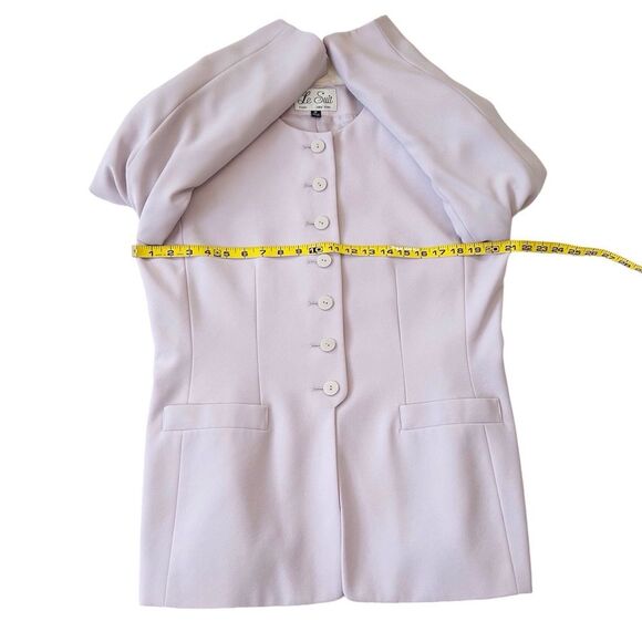 Le Suit Vintage Women’s Pastel Purple Long Sleeve Button Up Skirt Suit Size 12 - Picture 6 of 15